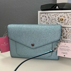 Kate Spade Blue Glitter Crossbody Bag